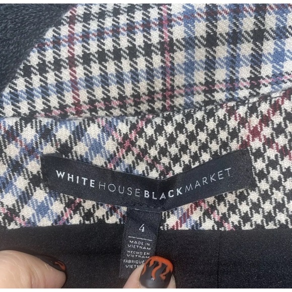 White House Black Market Multi Colored Plaid Short Pencil Skirt Women’s … - Picture 5 of 9